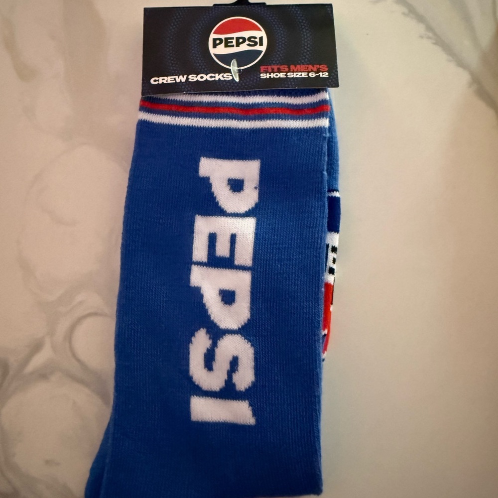 Pepsi Blue Crew Socks new